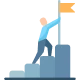 Person climbing steps symbolizing servant leadership